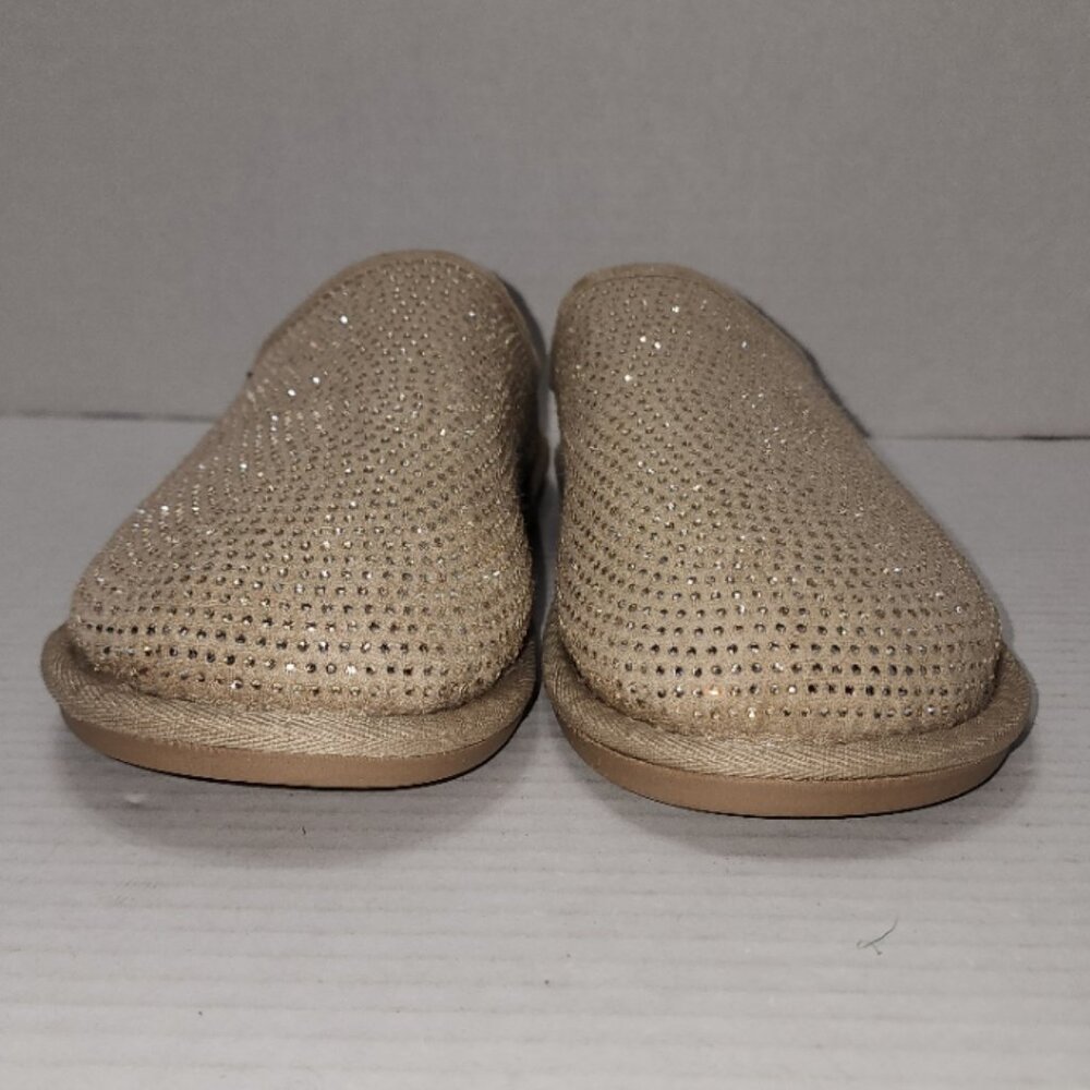 New Joyspun Studded Slippers - Tan - Size 8 - Faux Rhinestones - Picture 2 of 9